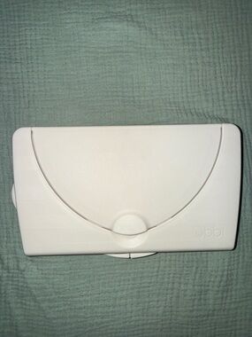 Ubbi White Portable Wipes Case - Slim Travel Baby Bag Accessory